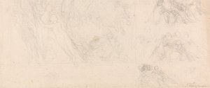 Foglio di studi di figure per l